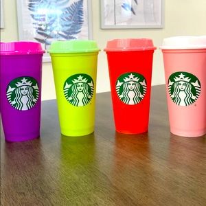 Starbucks Easter 2022 Reusable Color Change LID 16oz Hot Cups - 6 pack.